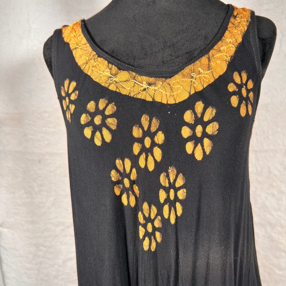 Gypsie Blu Batik Tank‎ Dress Sleeveless Casual Sun Dress One Size Boho Tie Dye